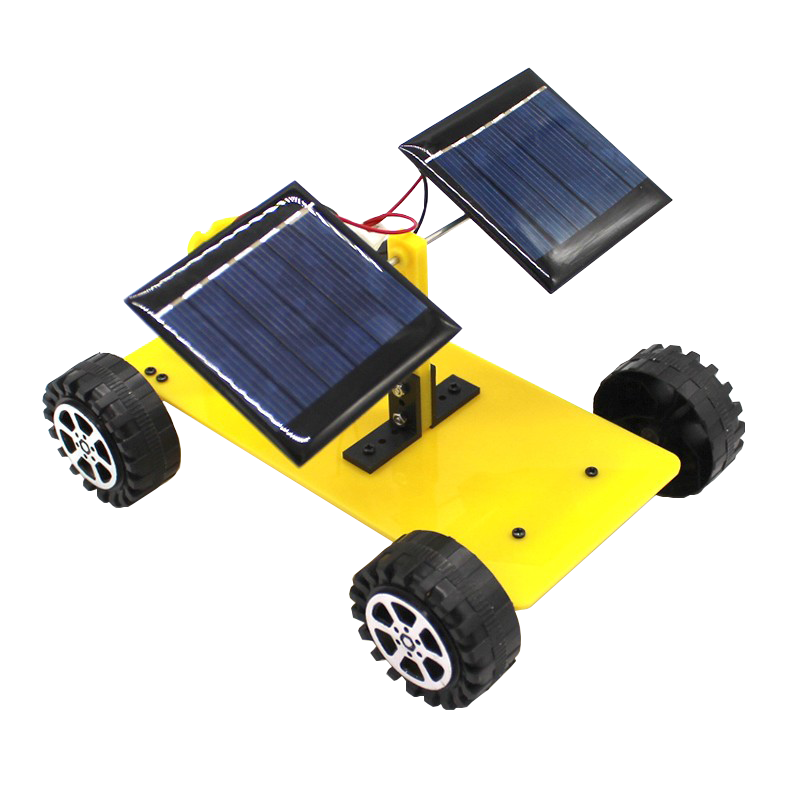 双电池板太阳能小车1号 中小学生DIY创客培训套件科技小发明材料