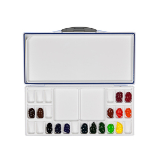 韩国MIJELLO美捷乐24格/33格水彩颜料调色保湿盒防干保湿盘美极乐