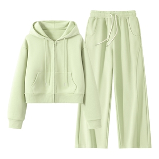 都市丽人加绒运动套装女2026新款春秋小个子卫衣巨好看的两件套X