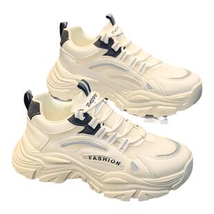 老爹鞋子男2026新款夏季网面透气增高休闲白色运动鞋男款白鞋百搭