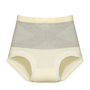 无痕收腹冰丝内裤女高腰产后收小肚子女生提臀裤夏季薄款三角短裤