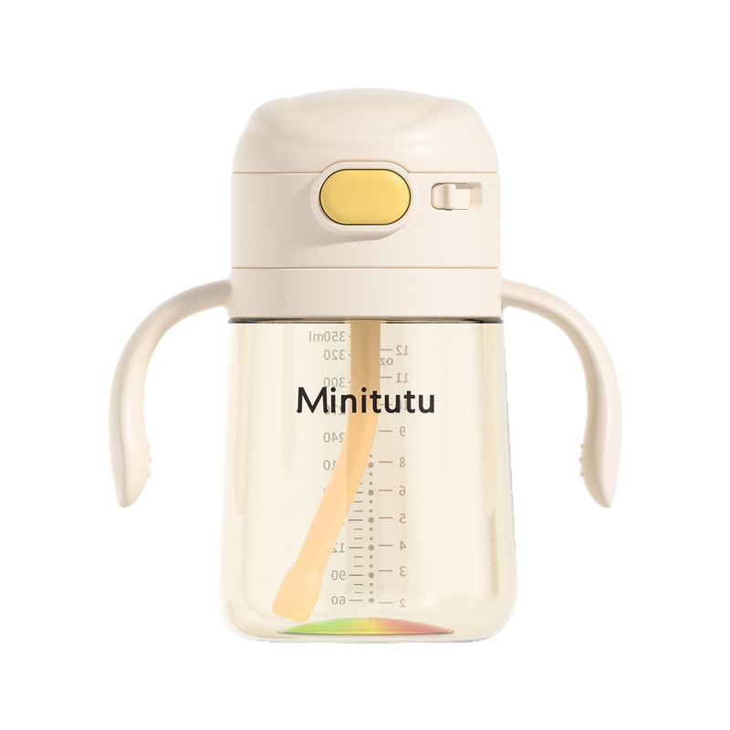 Minitutu吸管杯PPSU儿童刻度杯