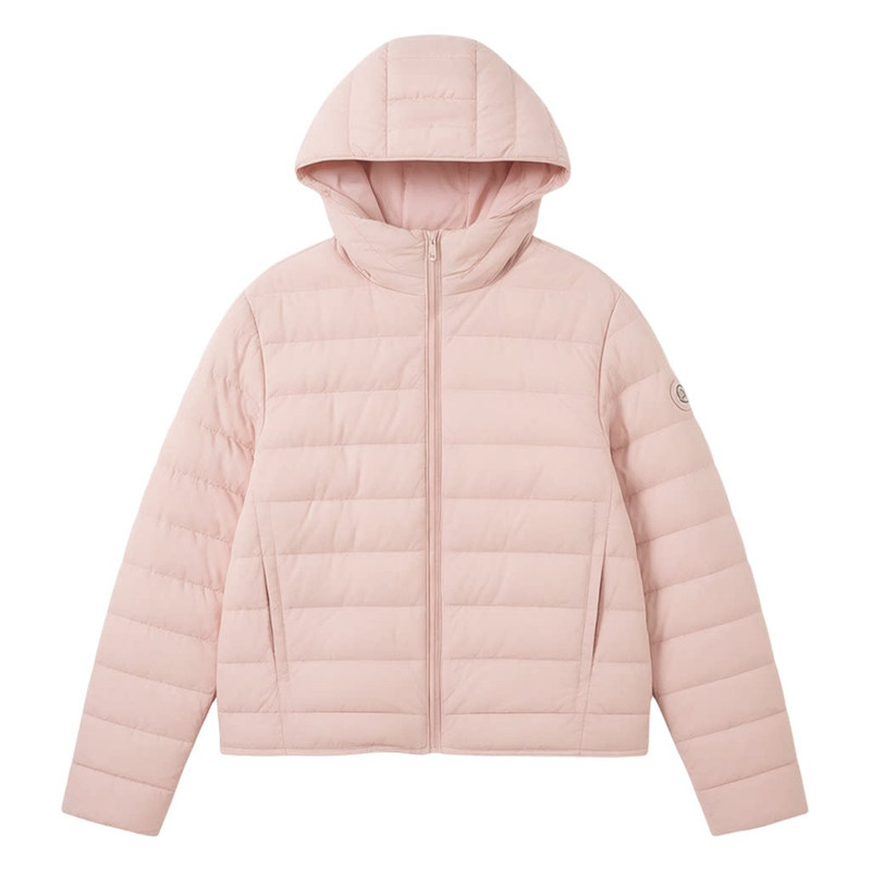 排骨90绒女轻薄短款连帽羽绒服