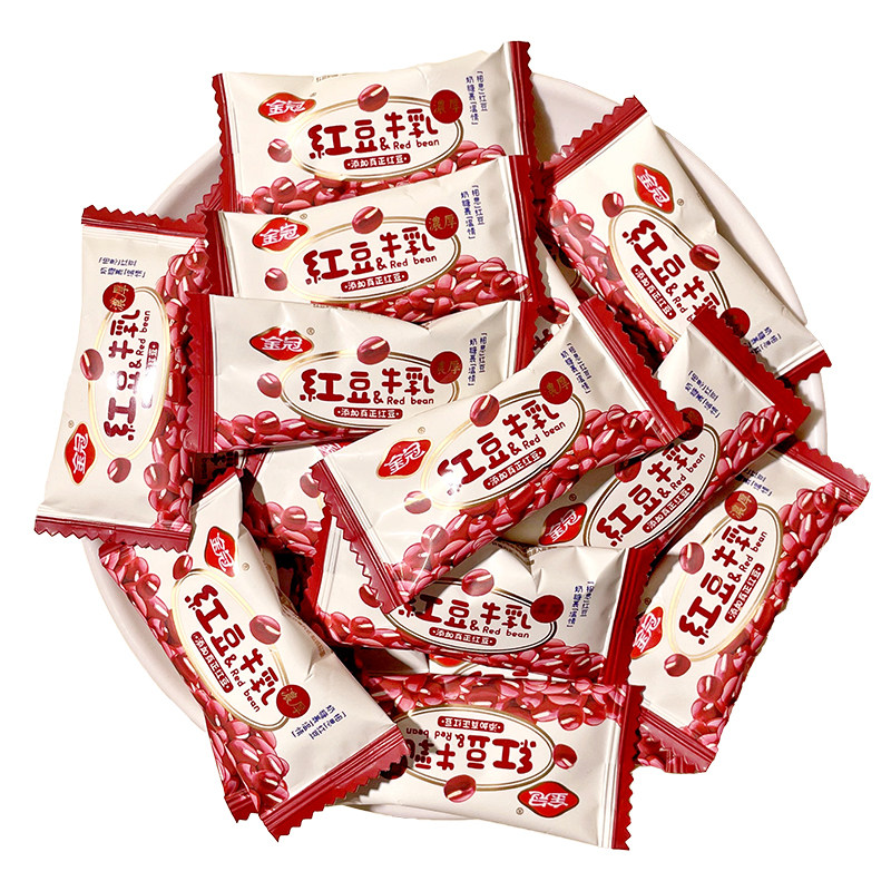 金冠红豆味牛乳奶糖果