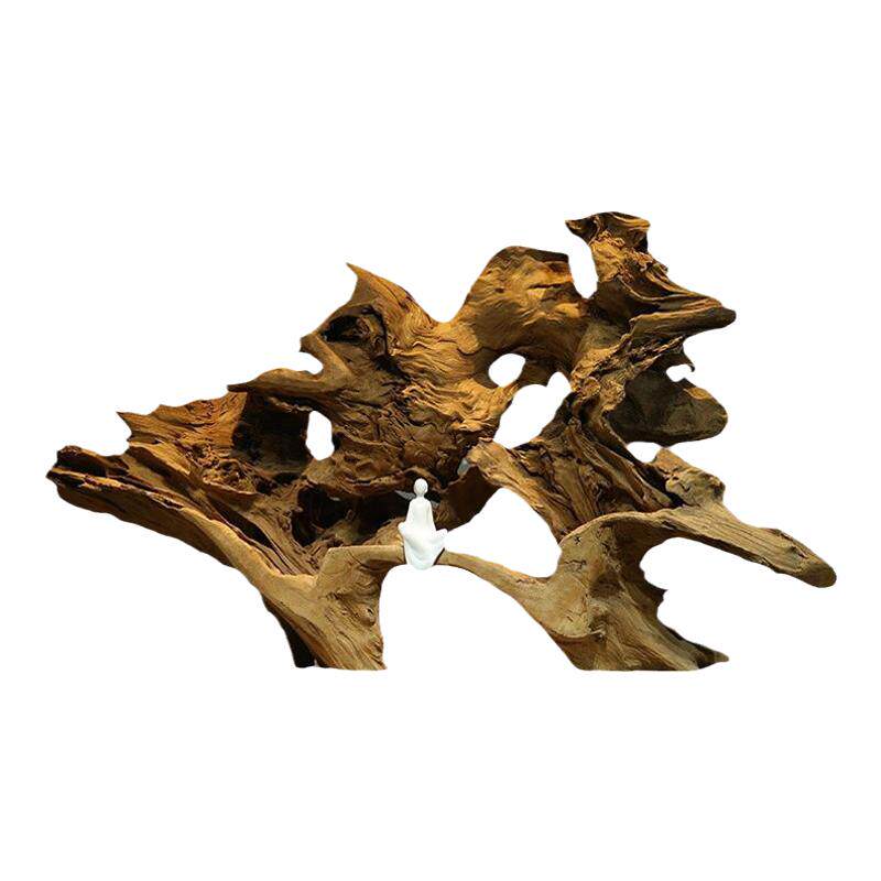 禅意天然枯木根雕风化木摆件原木