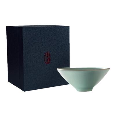 东道汝窑茶杯主人杯开片可养