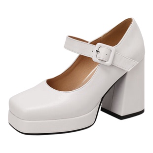 特大码女鞋41到48外贸款43粗跟44时尚45方头46防水台超高跟单鞋47