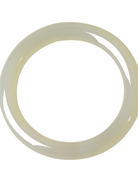 凤飞凰和田玉晴水圆条手镯女款