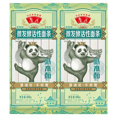 鲁花直销熊猫系列碱水面条800g