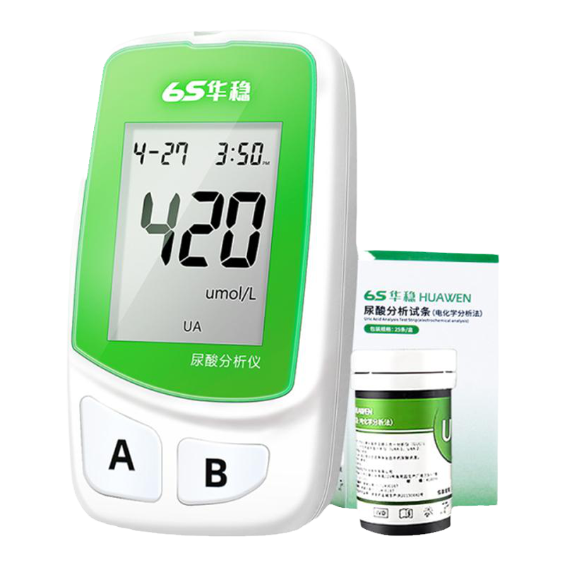 华稳6S尿酸检测仪家用医用测尿酸的仪器监测测试仪试纸条高度