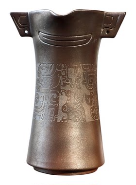 三星堆博物馆大立人酒器紫砂手工酒壶仿文物造型送礼品酒具礼品