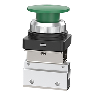 二位二通滚轮按钮式气动开关阀MOV-01/02/03A机械阀手动控制气阀