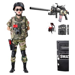儿童小警察装备特种兵男童全套玩具枪套装夏令营迷彩户外军训服