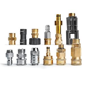 绿田出水快速插接头3/8高压管M22防缠绕水枪1/4自锁洗车机铜配件