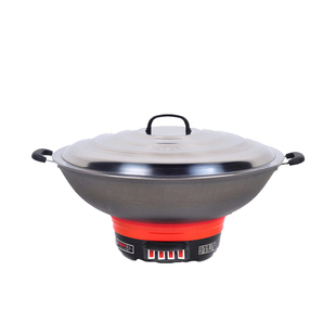 电锅商用铸铁锅特大容量工地大功率电炒锅多功能电热锅电炒菜一体