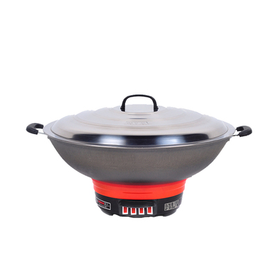 电锅商用铸铁锅特大容量工地炒菜