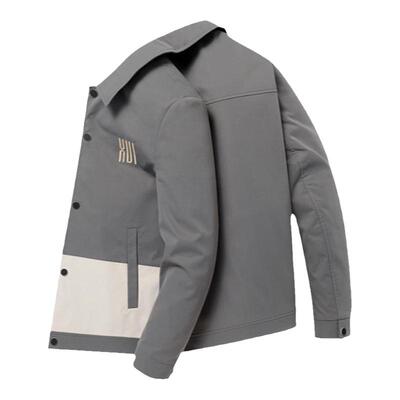 男加绒外套休闲翻领夹克秋冬季