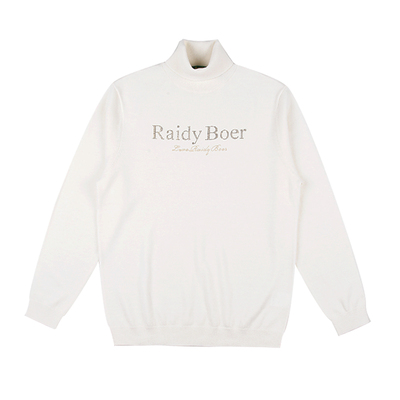 雷迪波尔高翻领纯羊毛羊毛衫毛衣