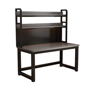 实木电脑桌书架一体现代简约卧室书桌子学生学习桌家用台式电竞桌