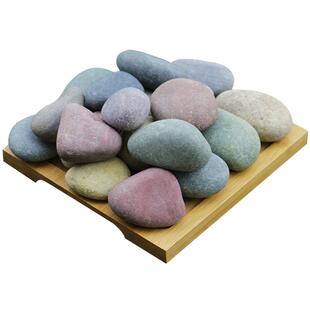 鹅卵石大石头天然原石庭院花坛围边石铺地造景鱼缸铺地五彩鹅卵石