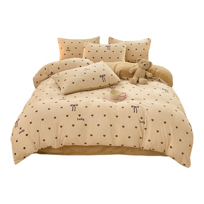 秋冬加厚牛奶绒被套单件150x200x230cm180x220双面珊瑚法兰绒保暖