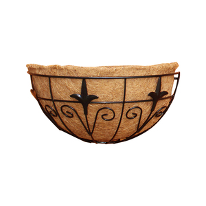 新款椰棕花盆吊兰盆阳台垂吊花盆半壁挂绿萝花盆悬挂式铁艺花盆