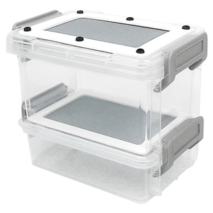 面包虫饲养盒箱雷龙 守宫 蜘蛛 仓鼠 鹦鹉喂食盒九龙虫养殖盒漏粪