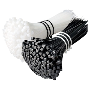 一拉得扎带尼龙塑料高强度自锁式扎线带黑白色冬季固定绑带束线带