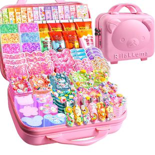 咕卡套装豪华版奶油胶流沙咕卡贴纸5岁6岁女孩六一儿童节礼物女童玩具全套手工diy材料古卡盘手账套装礼盒