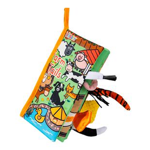 jollybaby尾巴布书早教起码婴儿撕不烂可啃咬宝宝玩具1岁撕撕书