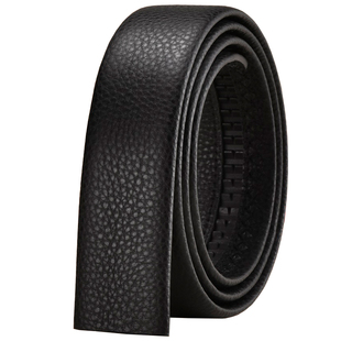 单皮带条男款卡扣不带头真皮自动扣35mm纯牛皮裤腰带替换无头3cm