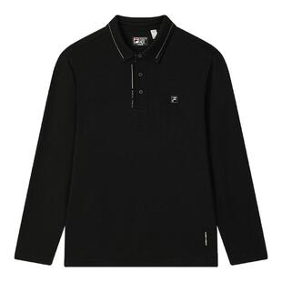 FILA 斐乐官方男子针织长袖POLO衫秋季新款时尚休闲基础上衣