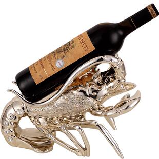 龙虾红酒架摆件高级感小众斜放架托客厅酒柜软装饰品乔迁新房礼物
