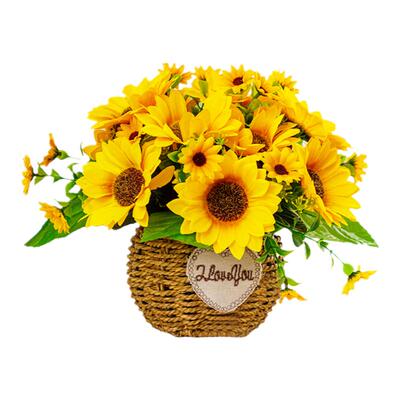 向日葵仿真花假花摆件客厅摆设