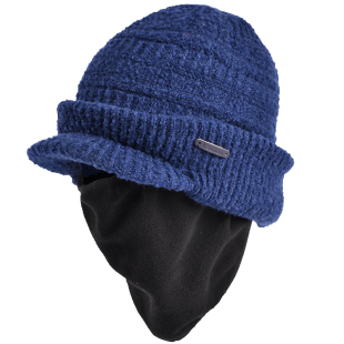 卡蒙巴拉克拉法帽骑车帽子男冬保暖针织帽围巾带帽子一体毛线帽