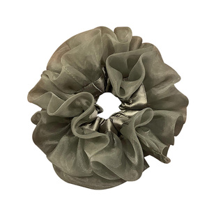 油画绿好美啊！气质大肠发圈女扎头发发饰高级感洋气韩国时尚头绳