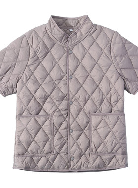 保暖夹棉羽绒服马甲开衫