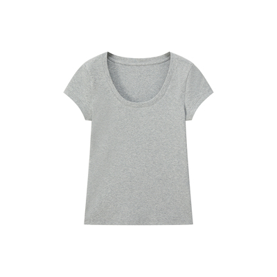 凉感显瘦微弹打底T恤女百搭上衣