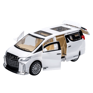 六开门小汽车儿童商务车宝宝声光面包车汽车模型男孩玩具车女孩子