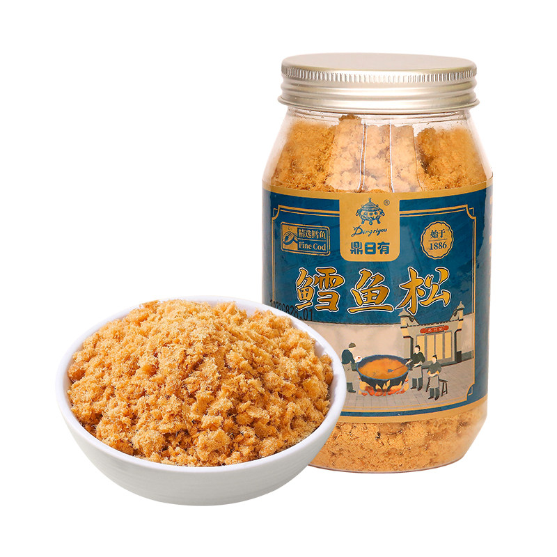 鼎日有鱼肉松鳕鱼松150g官方旗舰店寿司专用烘培儿童老字号肉粉松