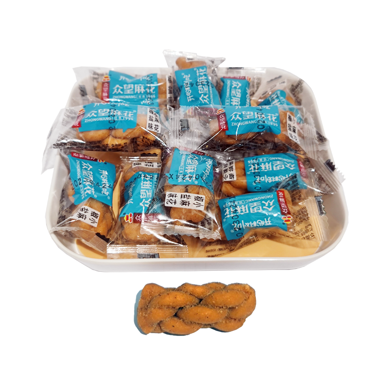众望小麻花500g/袋黑糖蜂蜜芝麻红糖椒盐咸口味独立包装零食特产