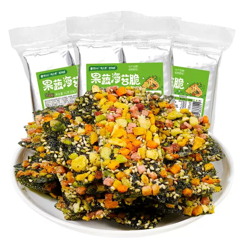 果蔬海苔脆零添加休闲零食