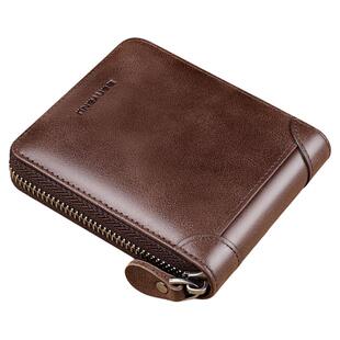 男士钱包短款真皮2025新款拉链多功能卡包一体纯牛皮男款皮夹钱夹