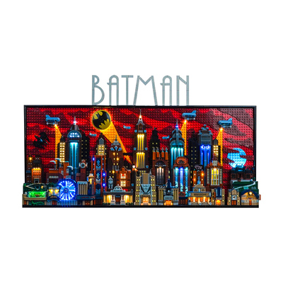 适用乐高哥谭市展示盒76271灯饰