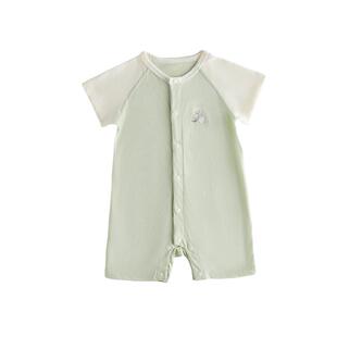 【新品】Oak Family短袖连体衣桑蚕丝爬服婴儿哈衣夏季宝宝新生儿