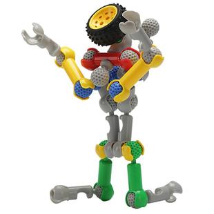 晨风骨节管道积木构建创意塑料拼插拼装赛车积木儿童益智智力玩具