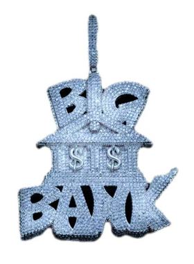 Mr.Bling大尺寸满钻BIGBANK吊坠