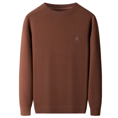 男士纯羊毛精纺可机洗针织衫