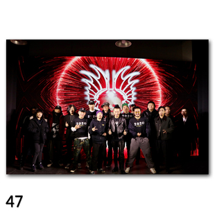 面孔乐队海报 摇滚音乐酒吧墙贴纸 潮店吉他排练室教室装饰贴画