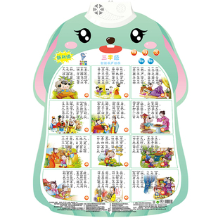 三字经有声大挂图墙贴弟子规全套宝宝早教儿童幼儿认知挂画乐乐鱼